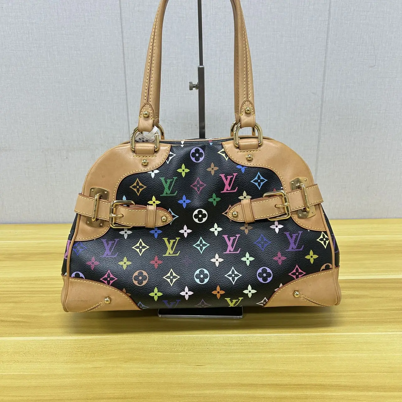 Pre-owned Louis Vuitton canvas Shoulder Bags Claudia Black Multicolore【bf 12z】XP02376