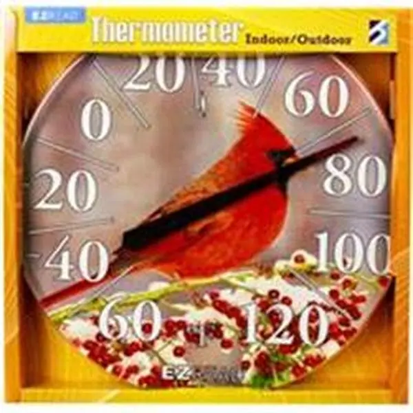Headwind Consumer 034024 Ezread Dial Thermometer - White Cardinals Design, 1.25 lbs, 12.5 in, High Resolution, Larger Readout, UV Resistance, Beauty & Color Temperature Measuring Tool, Beauty And Color