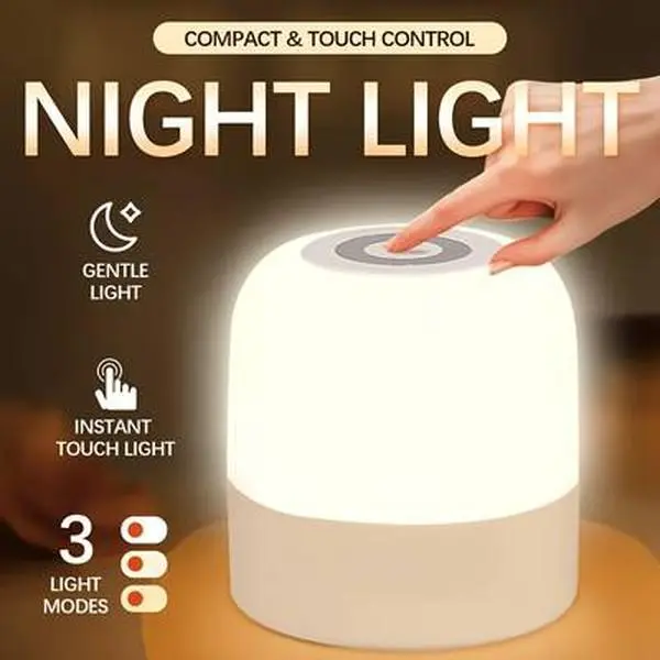 Children's night light, baby room lamp, 3 types of RGB color variable and stepless dimming, rechargeable touch control desk lamp - baby products, interior decoration | Mother's Day special offer, summer style USB charging wireless portable lamp