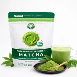 First Harvest Organic Ceremonial Matcha Powder – Premium Japanese Matcha from Kagoshima Japan | Stone-Ground Green Tea Powder | Smooth Umami Flavor | Matcha Latte | 127g 4.5oz