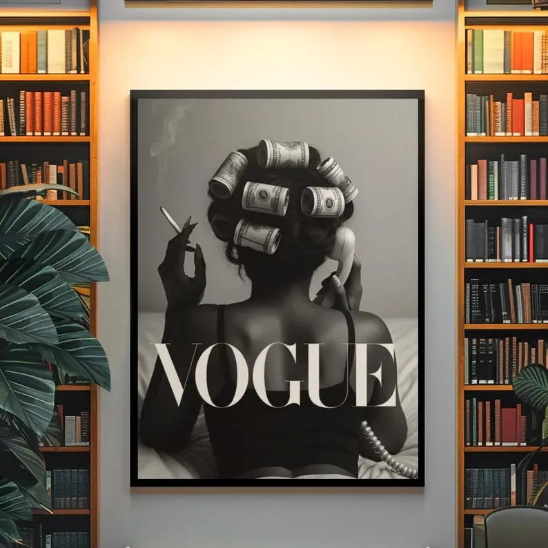 Timeless Vogue Luxury Poster, Iconic Fashion Magazine Wall Decor, Bold Print Aesthetic  Modern Editorial Room Decor, Bedroom Art (No Framed)