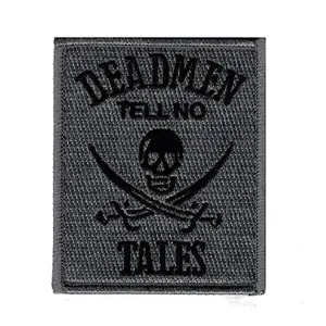 Dead Men Tell No Tales Jolly Roger Skull Hook Patch by Miltacusa (JOP1)