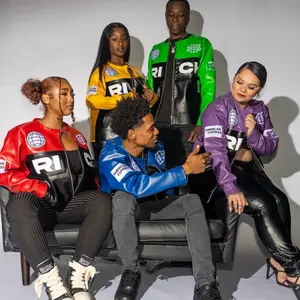 Rich Department Leather Racing Jacket.