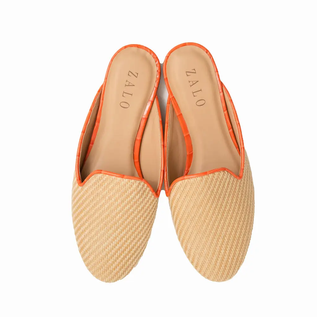 Natural Raffia Mule