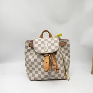 Pre-owned Louis Vuitton Sperone White Chessboard Mini Backpack CCB27353