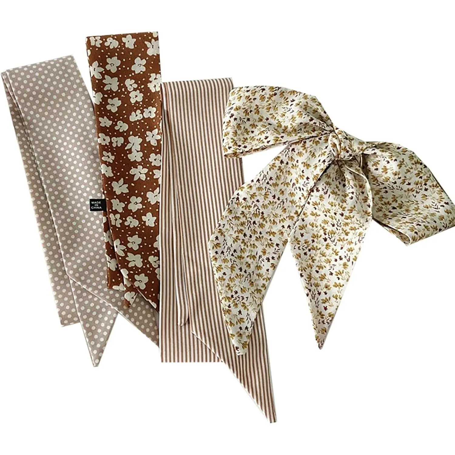 4 Pack Purse Scarf Handbags For Women,Boho Scarrves for Bag Hair Accessories Handle Fashion Lightweight
