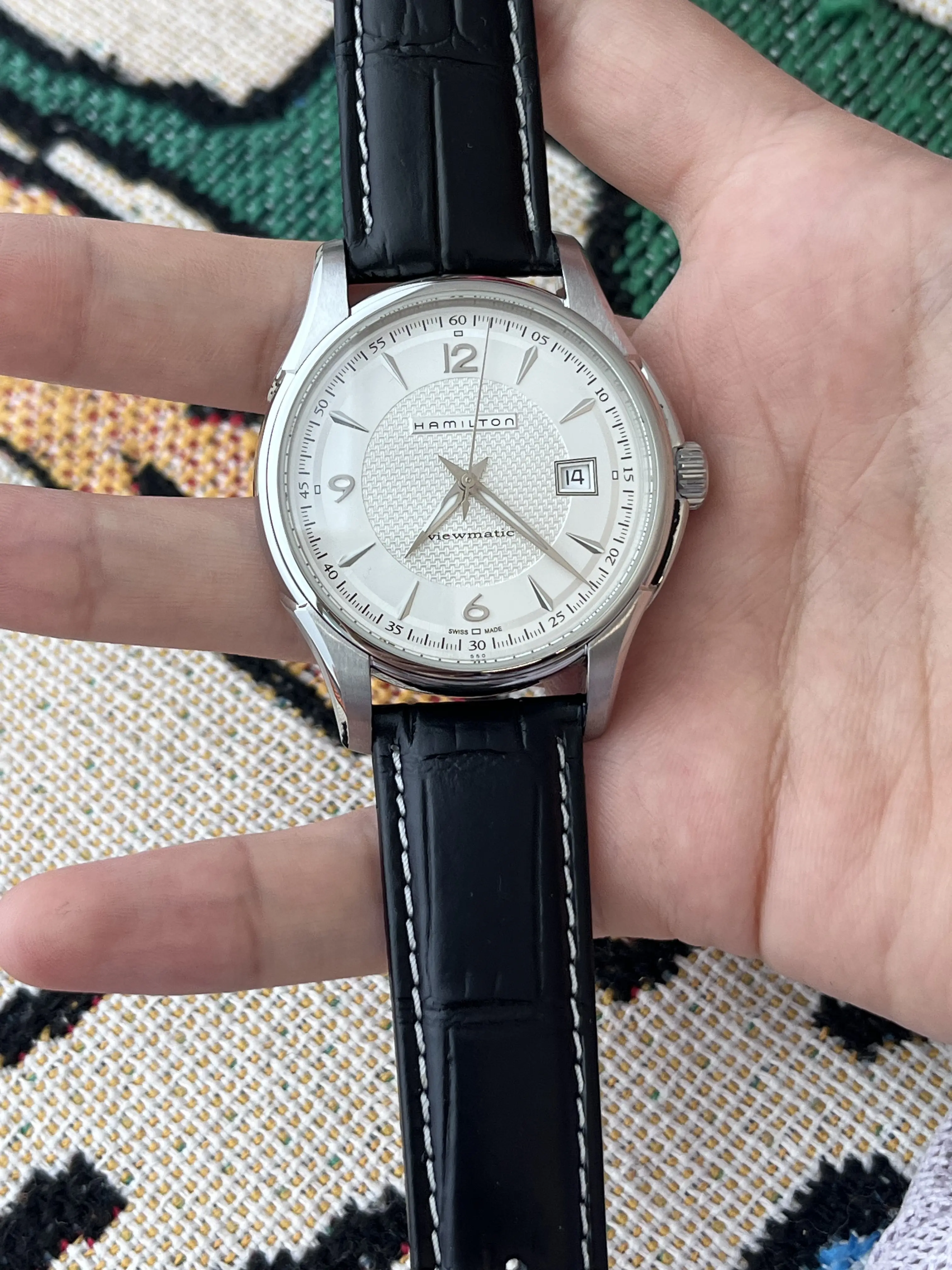 Hamilton 40 Steel Bezel White Dial Mechanical Watch, TK-ZSYH32515555, 18 cm