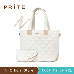 PRITE Puffer Tote Bag for Women – with 16″ Laptop Compartment & Lightweight Quilted Design, Large Shoulder Bag for Work, College, Commute & Travel