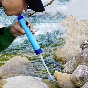 Portable Water Filter Straw, Ultra-Light 0.01 Micron 4-Stage Filtration System, Ideal for Outdoor Travel, Camping, Emergency Situations