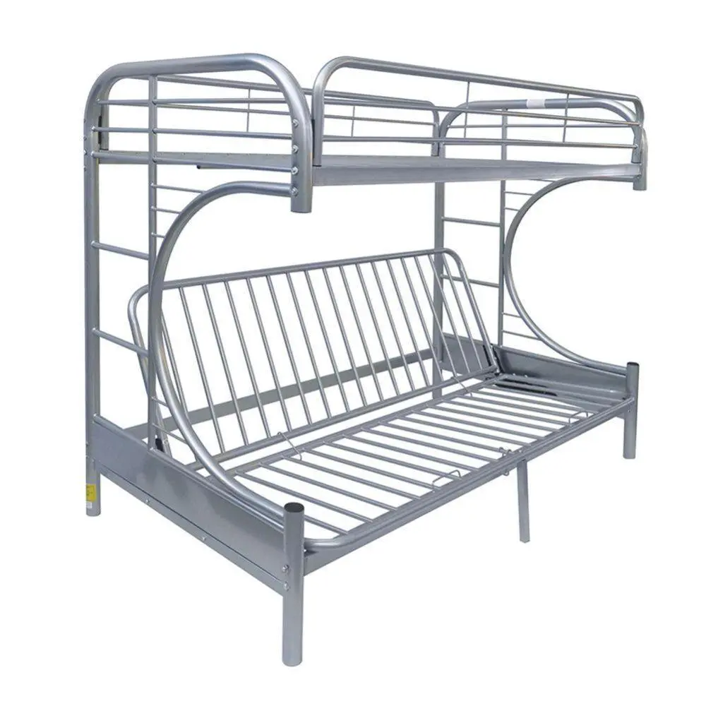 ACME Eclipse Twin/Full/Futon Bunk Bed, Silver