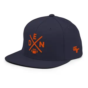 Denver Football Retro DEN Cross Snapback Hat Baseball Cap