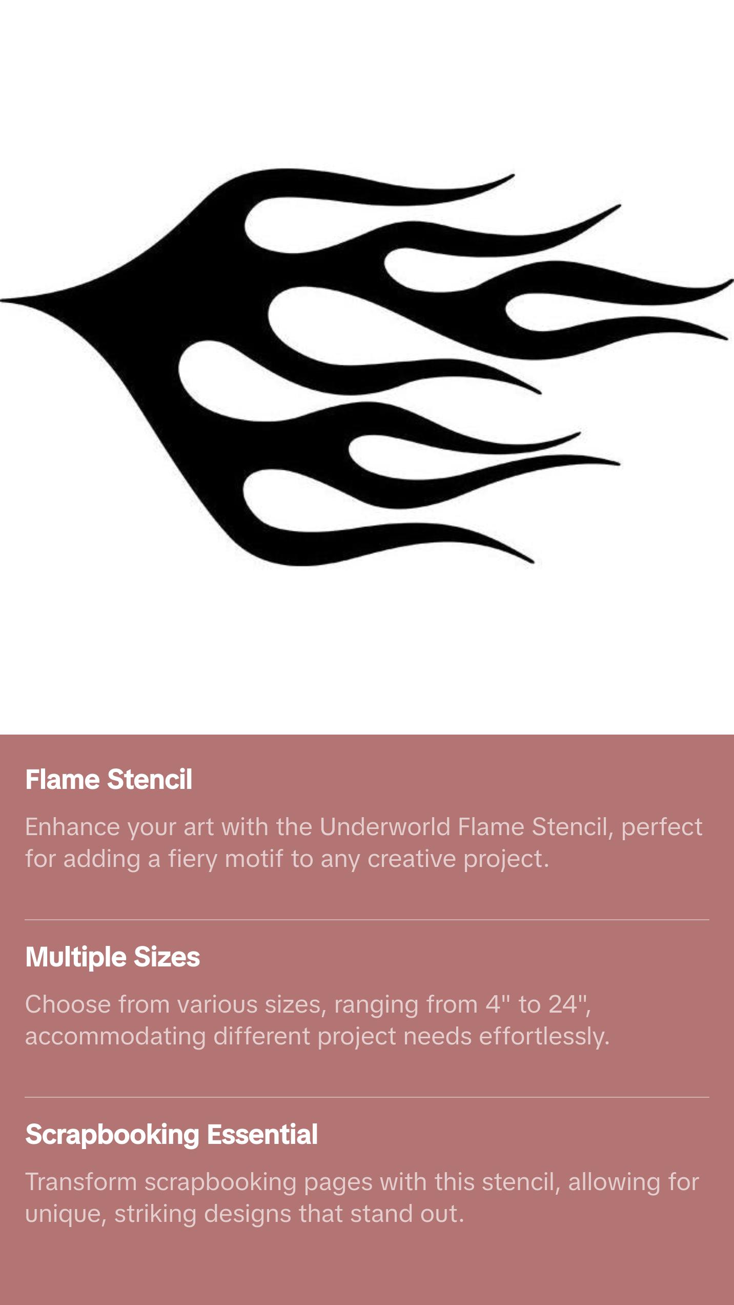 Underworld Flame Stencil
