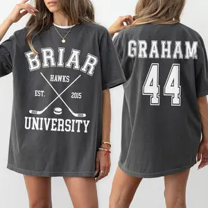 Briar University Graham 44 Hockey Comfort Colors Shirt, Hockey Romance Shirt, Briar U Sweatshirt, Campus Hockey Gift For Woman and Man Unisex T-Shirt