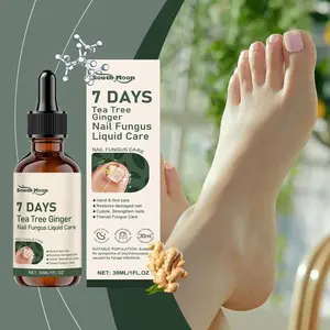 7 Day Tea Tree Oil and Ginger Nail Fungus Treatment Solution, 30ml. This antifungal serum is suitable for treating nail fungus infections, promoting nail growth, and can also be used for daily nail care. Triple Action Toenail Hydrating Strengthening Serum