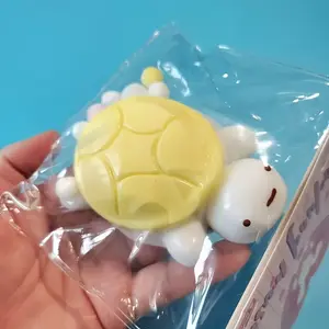 Charming Turtle Stress Relief Squeeze Toy - Soft, Slow Rebound with Hues of Yellow, Green & Blue - Ideal for Adults & Youngsters - Perfect Holiday Gift for Thanksgiving & Christmas, Squeeze Toy