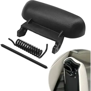 Black Plastic Center Console Latch,Armrest Cover Lid LatchReplacement,Armrest Cover Lid Lock with Mounting Rod and Spring,Replace 83451-SNA-A01ZA,Compatible with  Civic 2006-2011