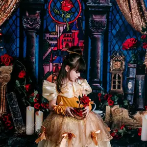 Professional Photography Princess Belle Backdrop for Parties and Events - size  8x10’