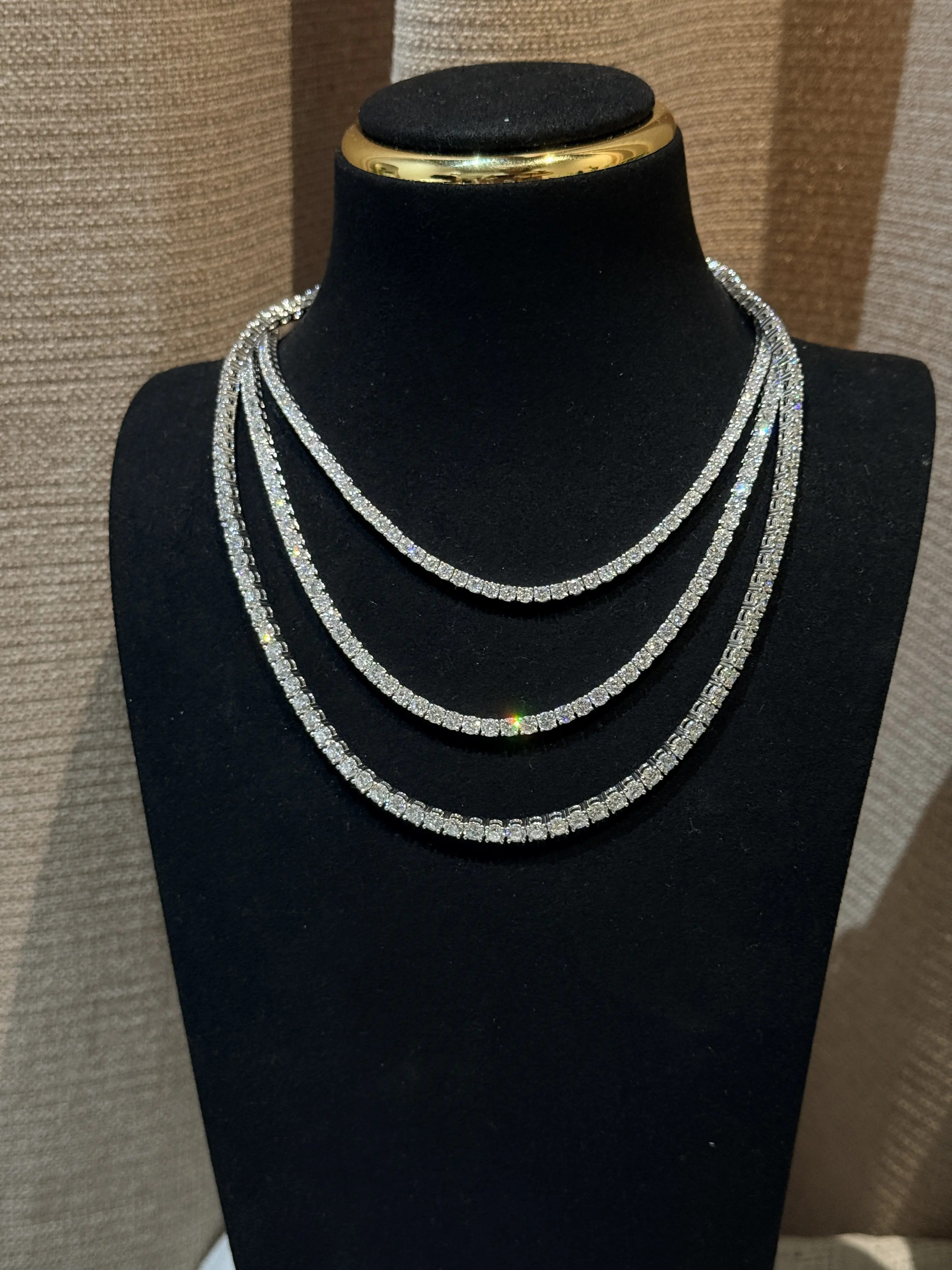 14K White Tennis necklace, Jewelry Accessory