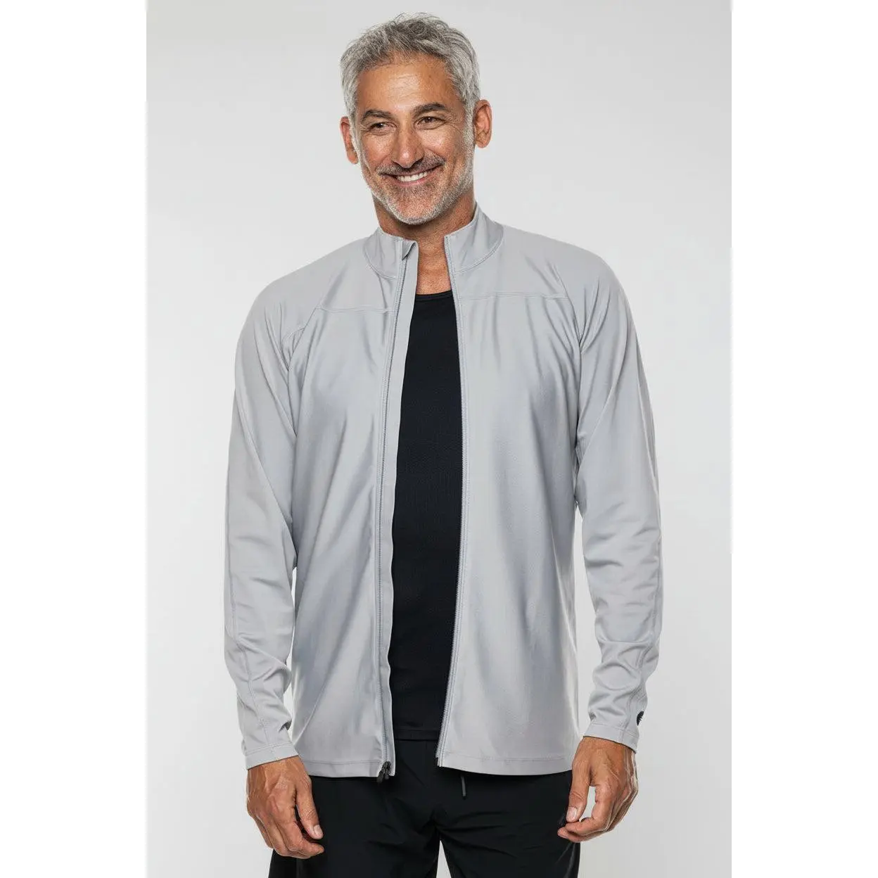 Menorca | Men's Long Sleeve Swim Jacket | Slate