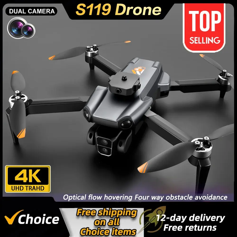 212 MAIN Electronic Remote Control Drone Toy - 360 Laser Obstacle Avoidance, 8K Dual Lens Camera, Wi-Fi FPV Live Video, Brushless Motor, Optical Flow Positioning, Foldable Quadcopter, Adjustable Accessories, Charging Support, 20 Min Flight Time for Adults