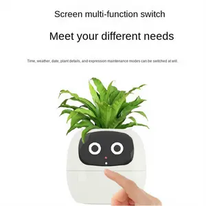 A95I-Ivy Smart Planter,USB Rechargeable Indoor Small Flower Pot for Indoor Decoration Make Raising Plant Easy and Fun Yellow