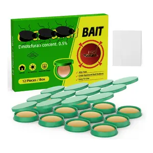 Roach Gel Bait, Upgraded Indoor Cockroach Bait Stations, Fast-Acting & Long-Lasting, Easy Placement for Kitchens & Bathrooms, (12-Pack)