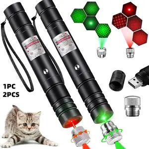 Outdoor Pet Laser Toy Laser Pointer with USB Charging, 2200m Green Laser Dot Range, Easy Dog Walking, Star Hat Projection, Cool and Fun, Suitable for Outdoor and Meetings