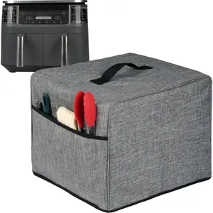 Heat-Resistant Cover for Ninja Dual Basket Air Fryer, Dust-proof Cover for Ninja DZ201 Foodi 8 Quart 2 Basket Dual Zone Air Fryer, Grey