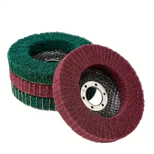 4-Piece Metal Polishing Wheel Set, 5-Inch Reversible Grinding and Polishing Pads, Nylon Fiber, for Flat and Complex Surfaces, Rust Removal