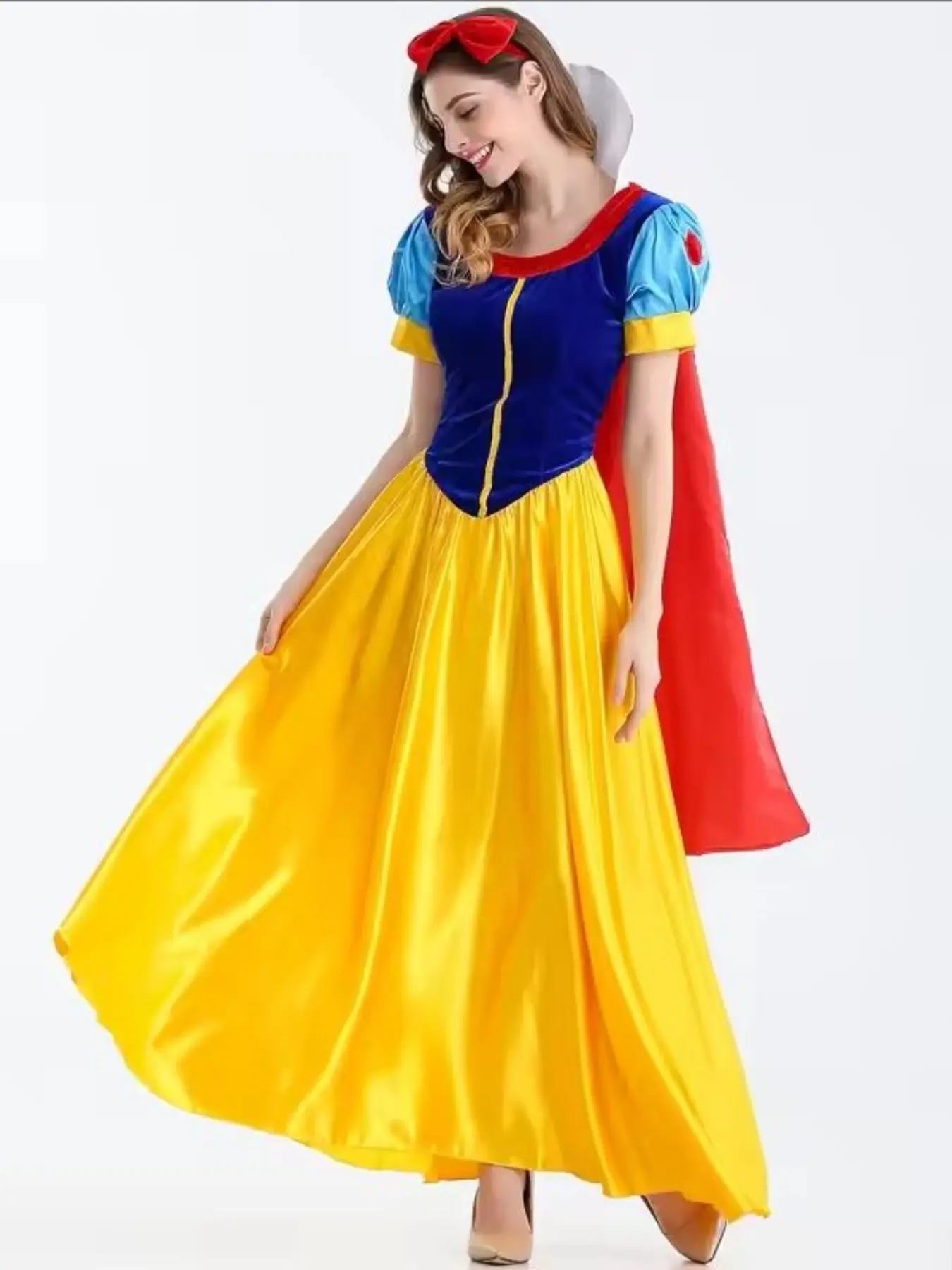 Cartoon Princess Snow White Halloween Carnival Party Costume Set Adult Cosplay Dress Princess Dress Lady Women Adult Womenswear Clothingzhuangs