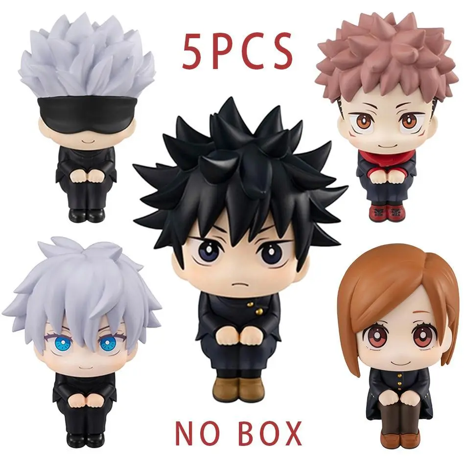 7-9cm Anime Jujutsu Kaisen PVC Figures - Cute Kawaii Figure, Figurine Dolls (Itadori Yuji, Gojo Satoru, Fushiguro Megumi, Kugisaki Nobara) - Toy Car Decoration, Stress Relief Toy Gift