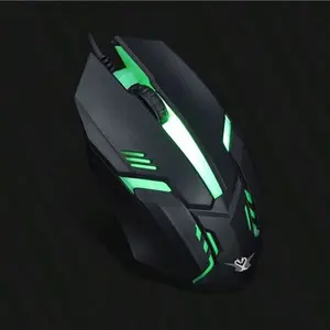 Wireless Gaming Mouse USB Wired LED Lighted Office Laptop Computer Mice Compatible Huawei Hp Samsung Acer Sony Computers 1.2m Cable Gaming Accessory