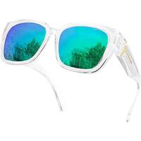 Transparent Frame Green Mirrored Le