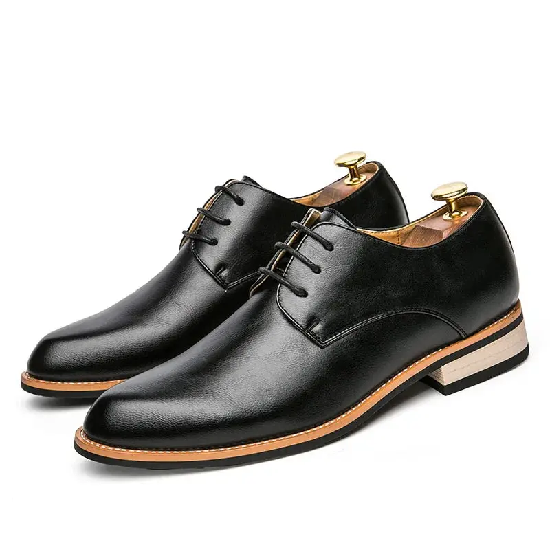 Classic Style Lace-up Official Leather Dress Shoes Formal Men Shoes Wedding Wear Calzado De Vestir Office Shoes Wholesale