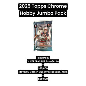 2025 TOPPS CHROME FOOTBALL HOBBY JUMBO PACK ($75,000 BOUNTY)