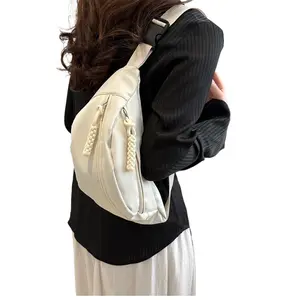 Simple outdoor sports fanny pack, versatile breast bag, commuter travel multi-functional bundle bag, crossbody shoulder bag