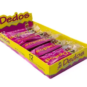 Dedos Indy Fingers Chili Candy Box - Spicy & Sour Candy - Pack of 12 - Sweet and Tangy Treats