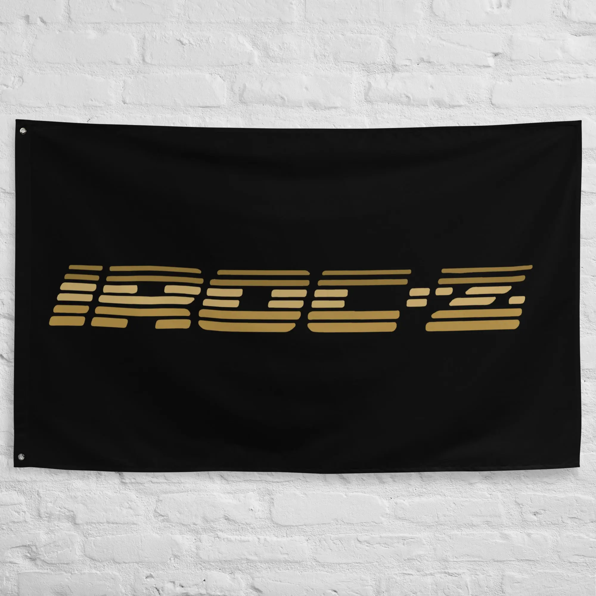 Retro Chevy Camaro IROC-Z Gold Emblem Car Club Garage Office Man Cave Banner Flag 34.5" x 56"