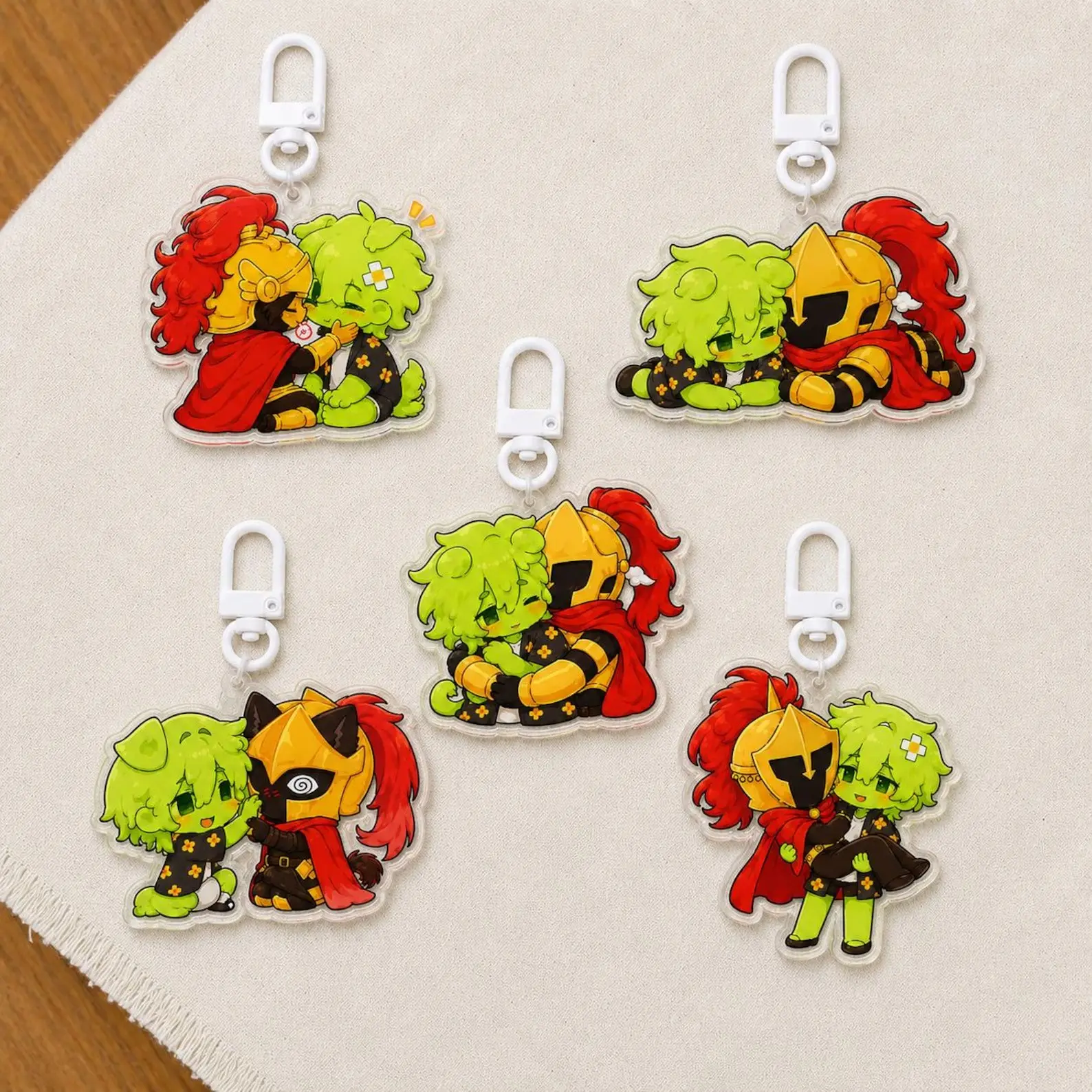 SFAWTDE / DAWTDE D3rlord3 and Avery Acrylic Keychain, Fan Art Inspired Bag Charm, Gift for Fans, Bag Accessory, SFAWTDE, DAWTDE, D3rlord3, Avery keychain, AveryTheMayo, D3rlord3 keychain, MCYT, ARG, Twifies, SlimeKnight, Destroying A World
