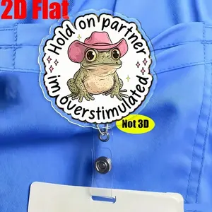 2D Lightweight Retractable Badge Reel Featuring a Fun And Creative Design, Perfect for Nurses, Workers, Doctors, Rns, And Cnas. This Durable Badge Holder Comes with a Belt Clip