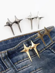 Star Design Waist Buckle, 4 Pairs Detachable No-sew Waist Buckle, Sewing Accessories for Jeans, Pants, Skirts, DIY Clothing Accessories