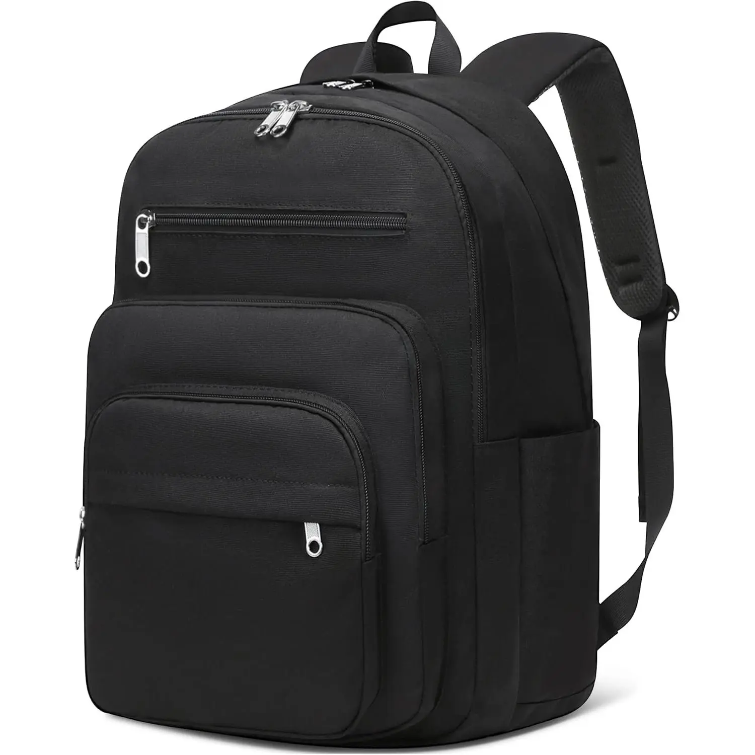 Backpack for Middle High School Teen Boys Girls Large College Bookbag with Laptop Compartment  to School Book Bags Mochilas Escolares para Ninos Ninas Adolescentes (Black, Solid)