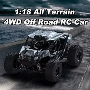 1:18 Scale All Terrain RC Car, 36+KM/H High Speed 4WD Electric Vehicle with 2.4 GHz Remote Control, Waterproof Off-Road Hobby Truck, Racing Car Toys for Adults and Boys