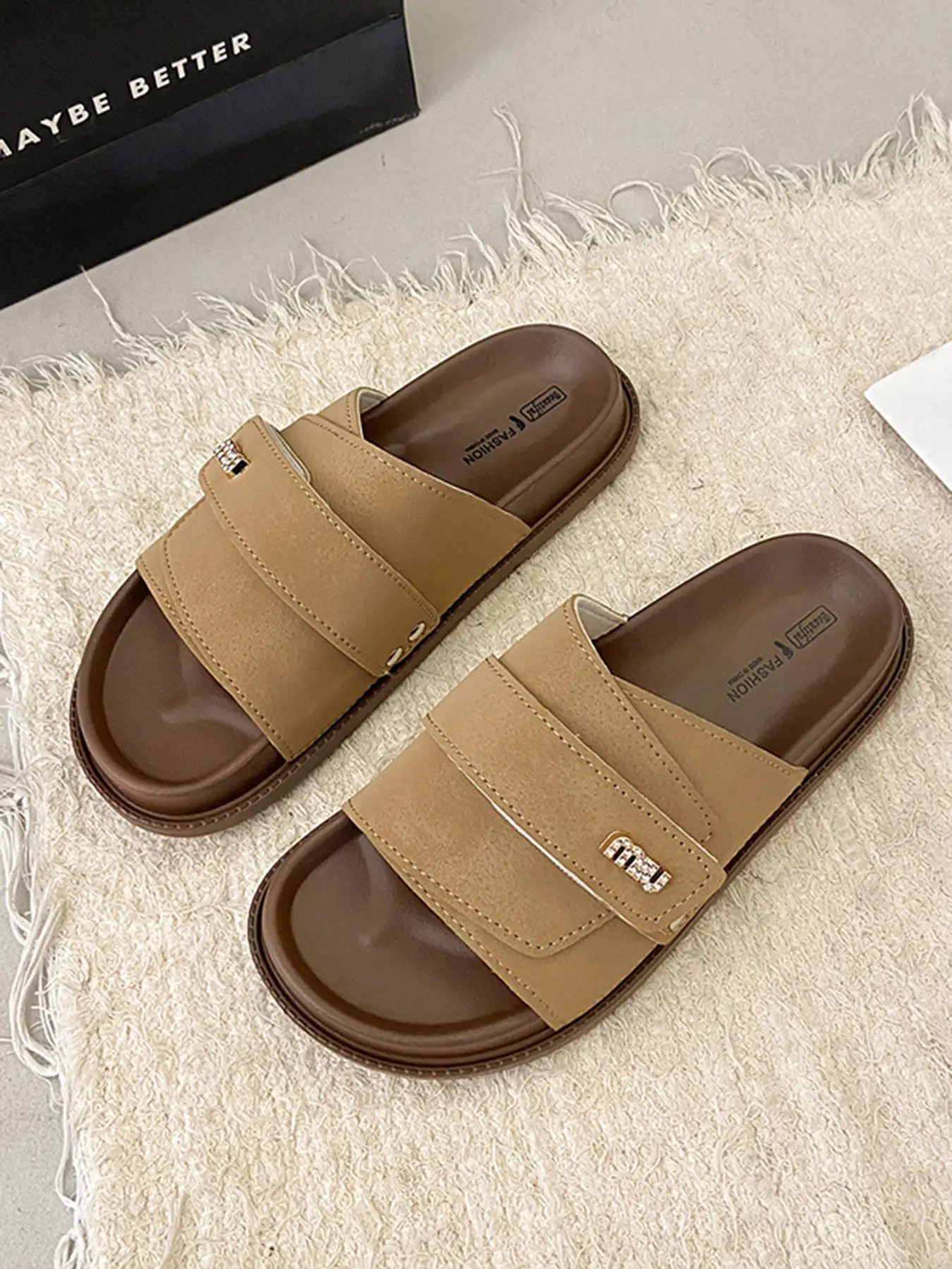 Women's Thick Sole Sandals, Summer Slippers, Thick Soled Slippers, Fashion Slip-On Comfortable Beach Shoes, Non-Slip Lightweight Indoor Outdoor, Sizes 36-41, Casual Style