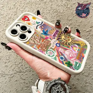 Spiritual Manifestation Boho Hippie Positive Energy Collage Case for iPhone 17 16 15 14 Pro Max 13 12 11 XR XS Plus Air Slim TPU Cover phone case promax