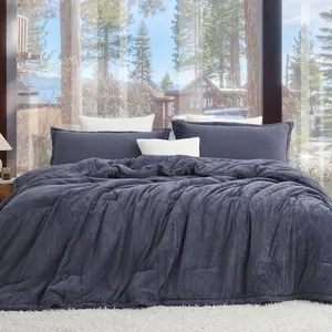 Softer than Soft - Coma Inducer Oversized Comforter Set - Double Plush Indigo Black