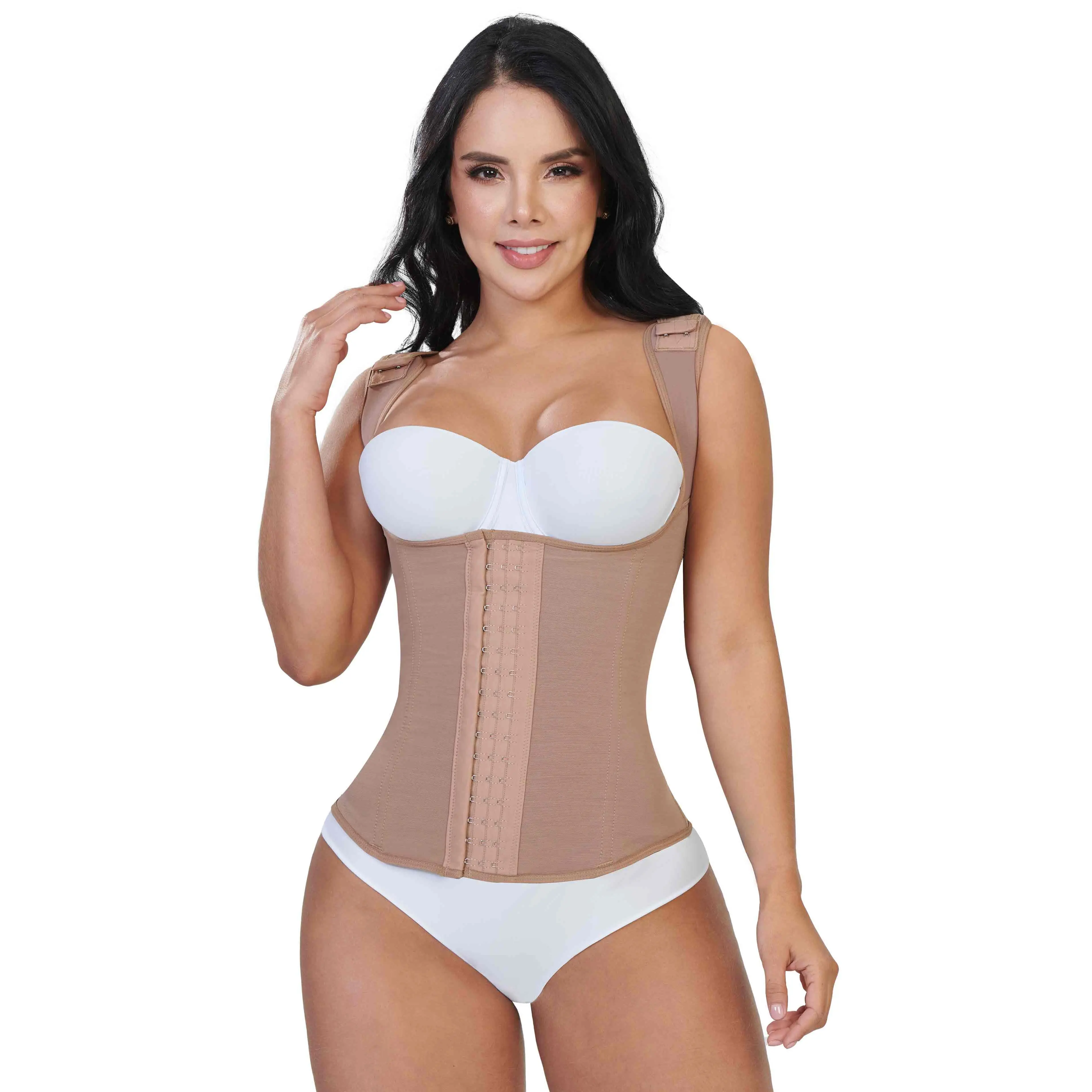PeanutBody Vest Cincher Women 7 Metal bars, 3 Line hooks posture improve Ref. 10020