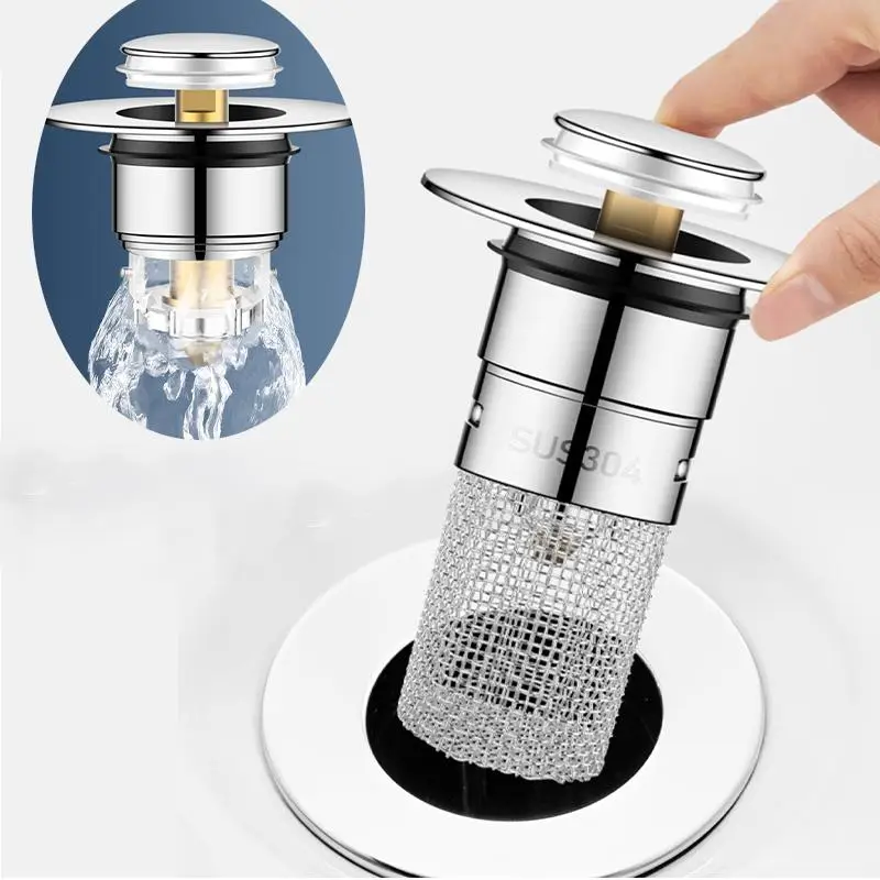 Pop-up Sink Stopper, Sink Drain Stopper, Sink Drain Cover, Bathroom Sink Drain Cover, Basic Bathroom Fixture Accessories, Home Goods