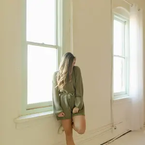 Key Hole Knit Romper