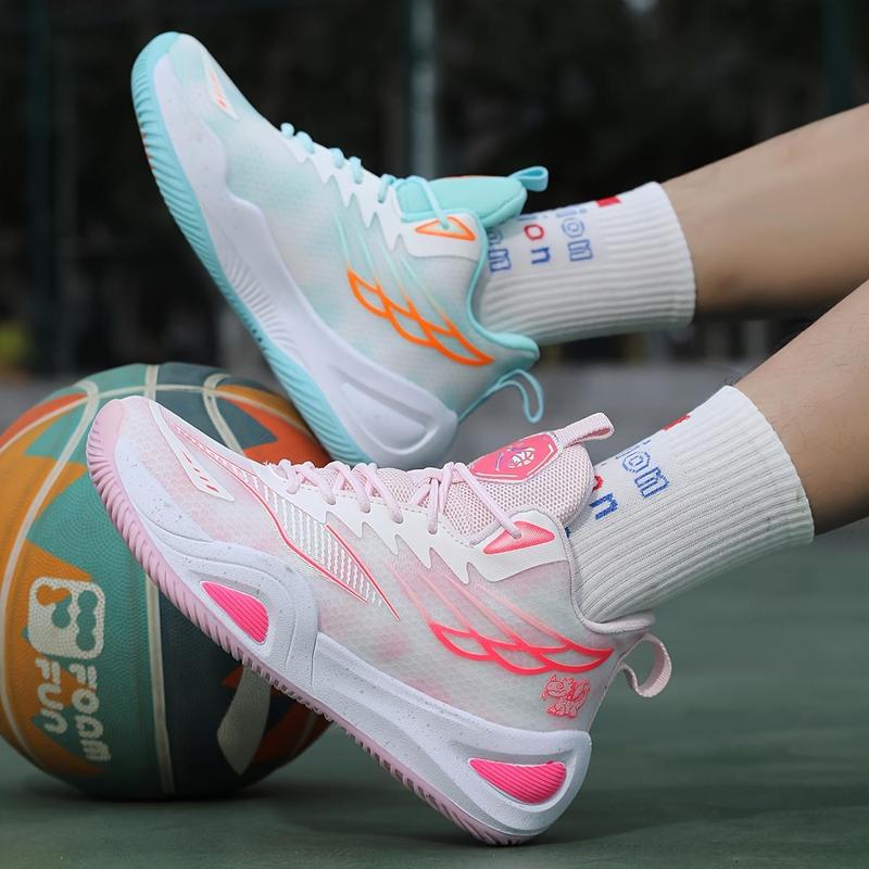 Couple's street-style basketball shoes, professional and stylish low-top design, non-slip, breathable and wear-resistant, suitable for indoor games, casual sports training, and all seasons.